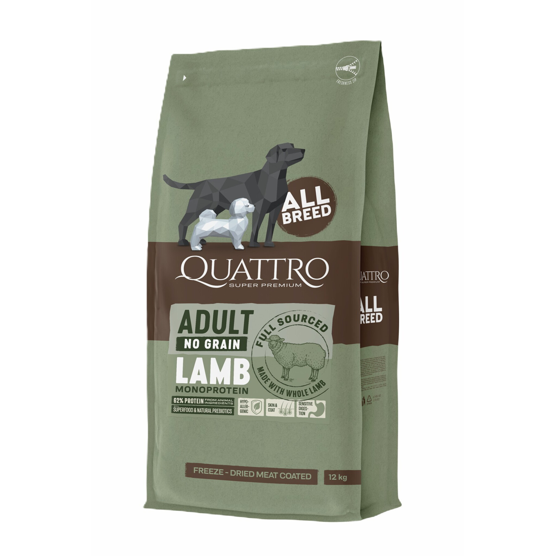 Hundekroketten für alle Rassen ohne ohne Getreide Lamm BUBU Pets Quatro Super Premium