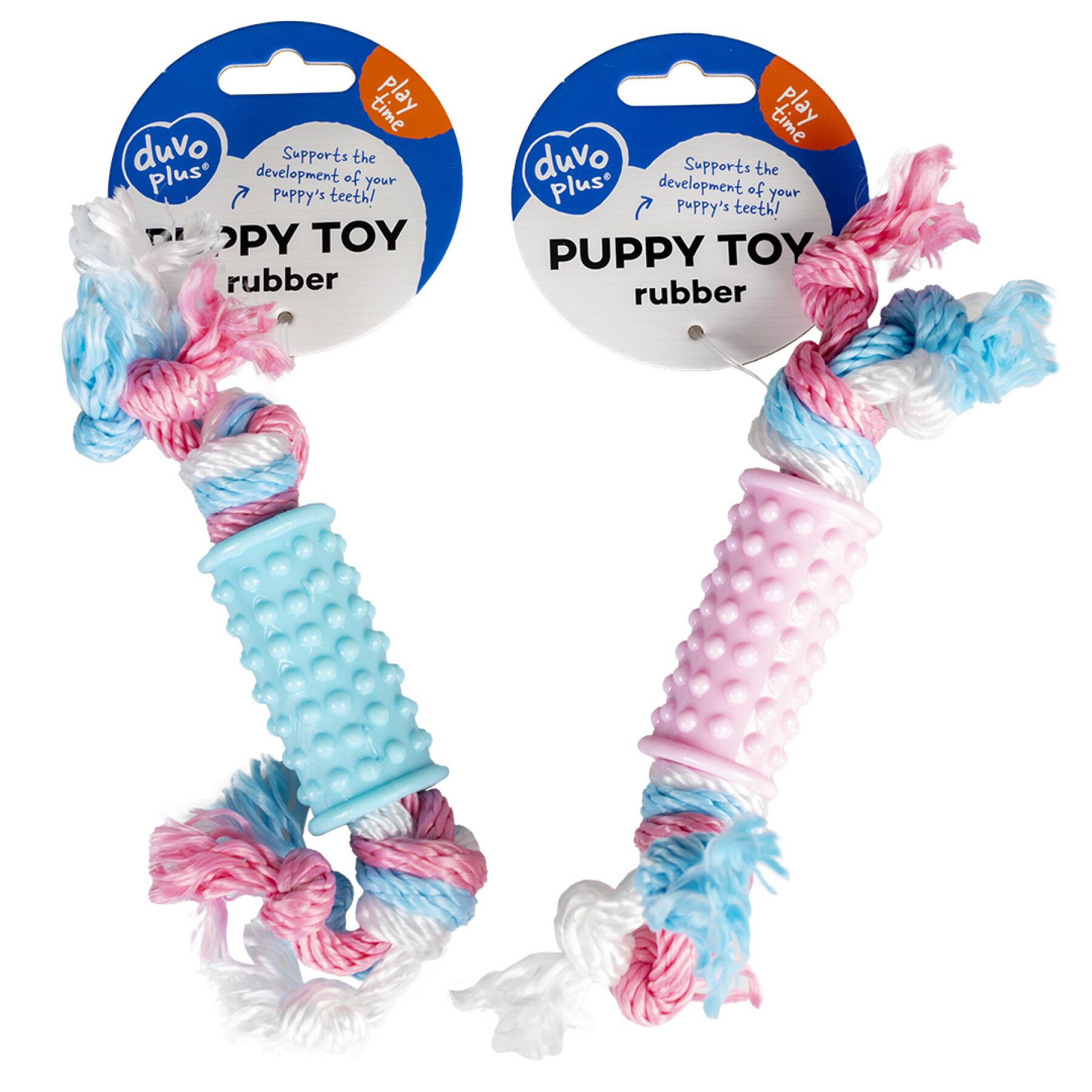 Kauspielzeug für Hunde Stab mit Nylonseil Duvoplus Dogtoy Puppy TPR