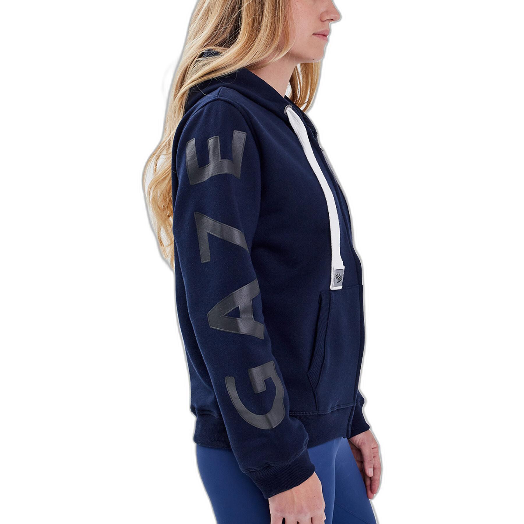 Reit-Sweatshirt mit Kapuze und Reißverschluss, Mädchen Gaze Jalousie