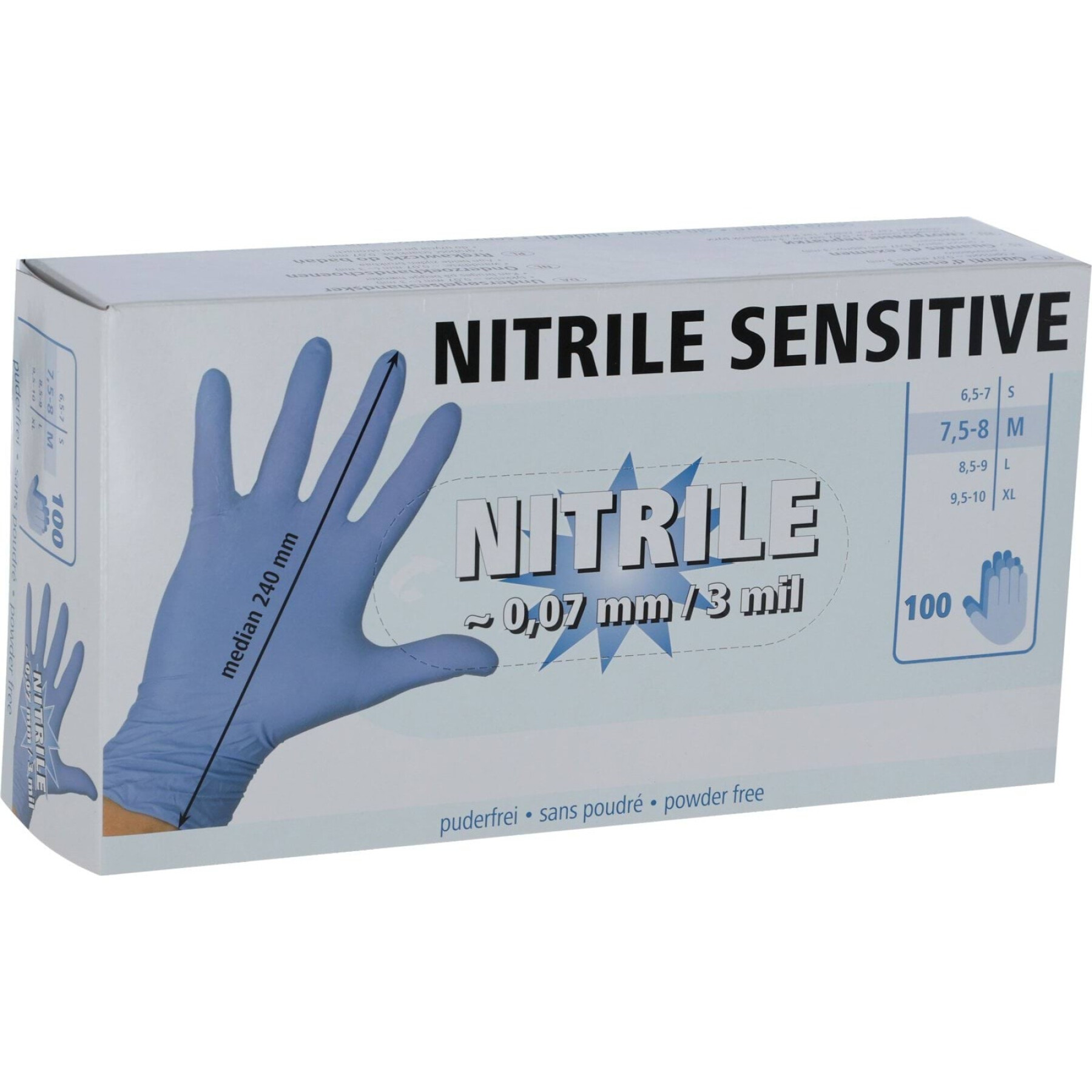 Einweghandschuhe aus Nitril Kerbl Sensitive (x50)