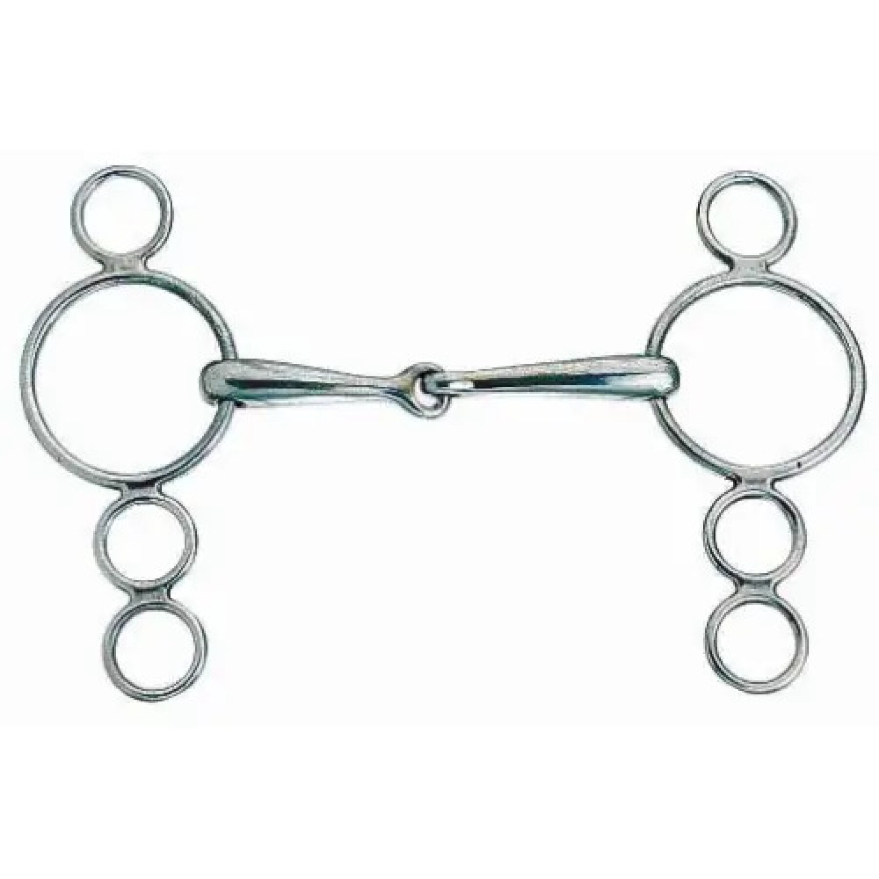 Holländisches 3-Ring-Gelenkgebiss aus rostfreiem Stahl für Pferde Weatherbeeta Korsteel
