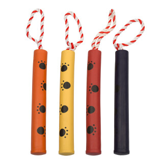 Hundespielzeug aus Gummi Stöckchen mit Seil Duvoplus