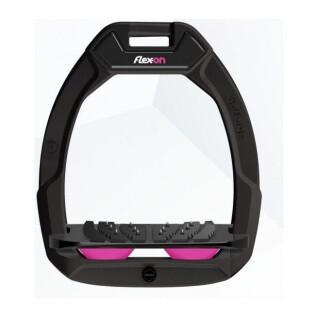Sicherheitssteigbügel schräg Ultra Grip schwarz/schwarz/pink Flex On Safe-On