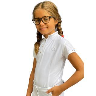 Polo-Shirt Reiten Mädchen Le Sabotier Castille