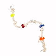 Vogelspielzeug aus Seil mit 3 Knoten und Acryl Duvoplus